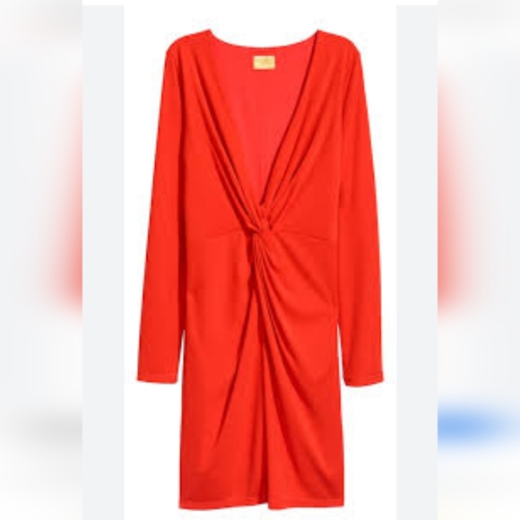 H&M |Fitted Dress Long Sleeve Short Sz M - Picture 1 of 5